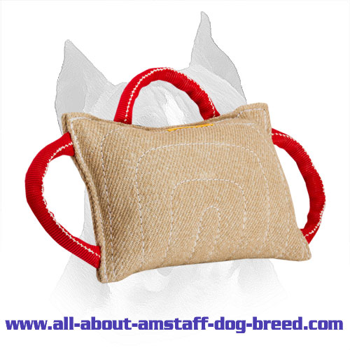 Amstaff Training Pillow Made Of Jute Wide Bite Area