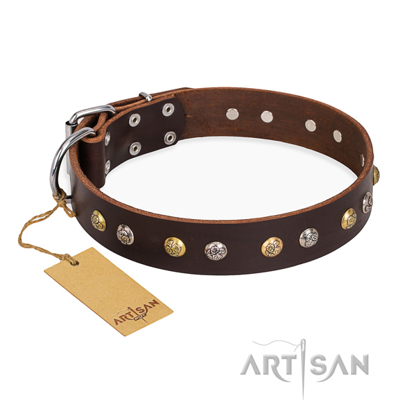 Basic training awesome dog collar with corrosion resistant fittings