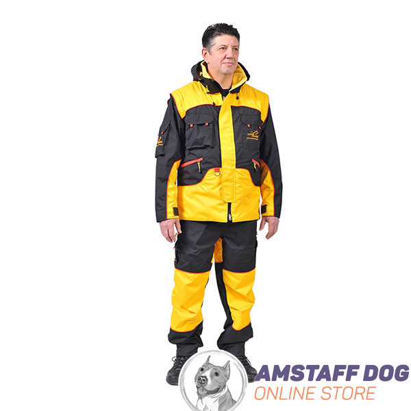 Professional Dog Training Suit of Water Resistant Membrane Fabric