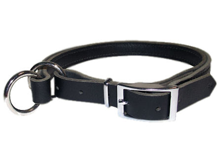 Adjustable Leather Slip Collar with Durable Nickel Hardware for Amstaff